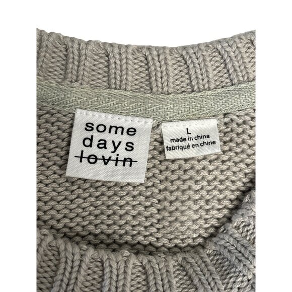 Some Days Lovin Grey Knit Sweater Dress - Picture 9 of 11